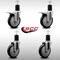 Service Caster 5'' SS Black Poly Swivel 1-3/4'' Expanding Stem Caster Set 2 Total Lock Brakes, 4PK SCC-SSEXTTL20S514-PPUB-BLK-2-S-2-134 - alternate 4